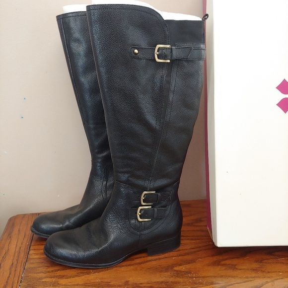 NATURALIZER Knee High 7W Wide Shaft Leather Boots - Picture 4 of 8